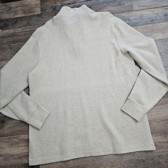 Polo Ralph Lauren Ribbed Pullover Ivory 1/4 Zip 100% Cotton Sweater Mens Large - Picture 5 of 10